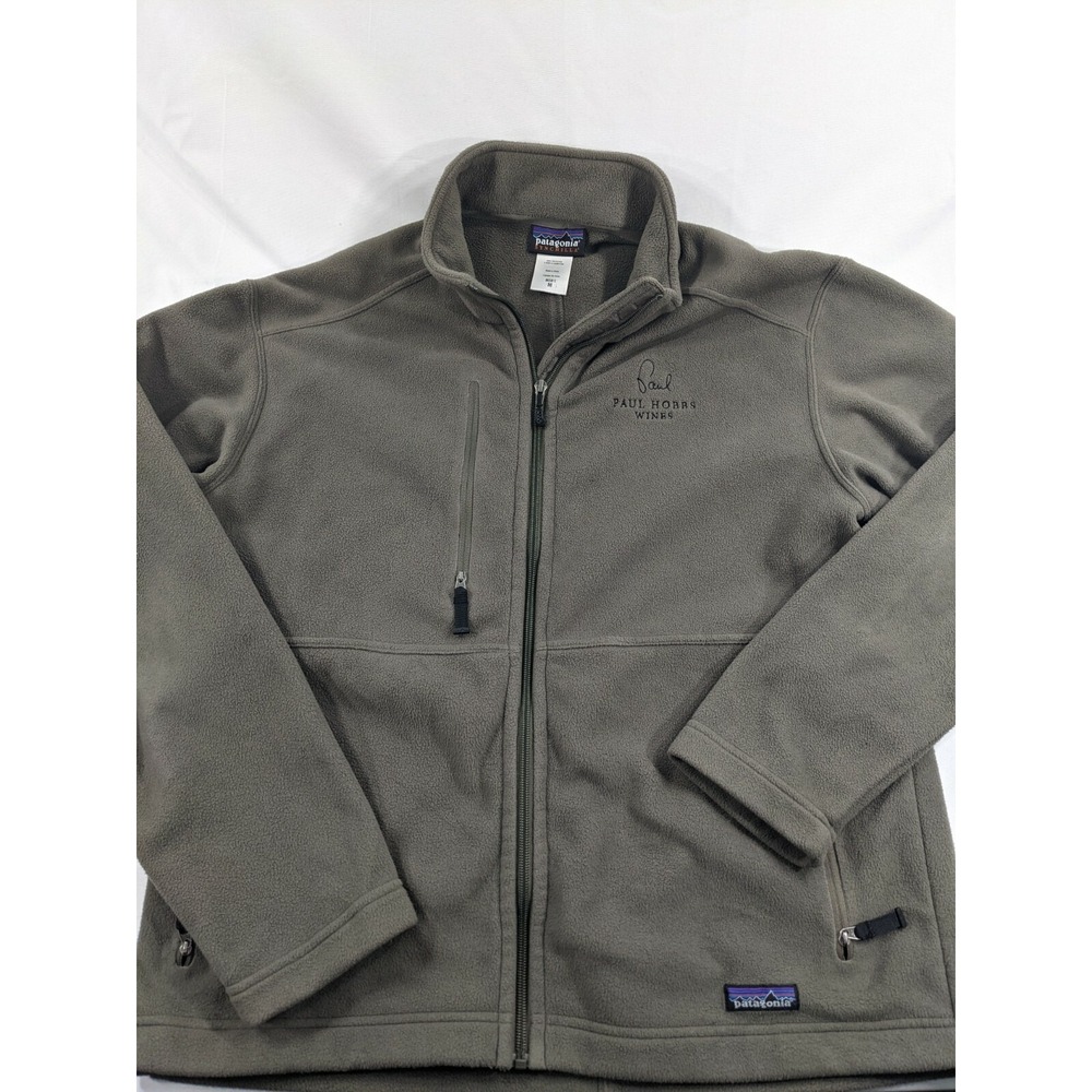 Patagonia Full Zip Men's Medium Olive Green Paul Hobbs Winery